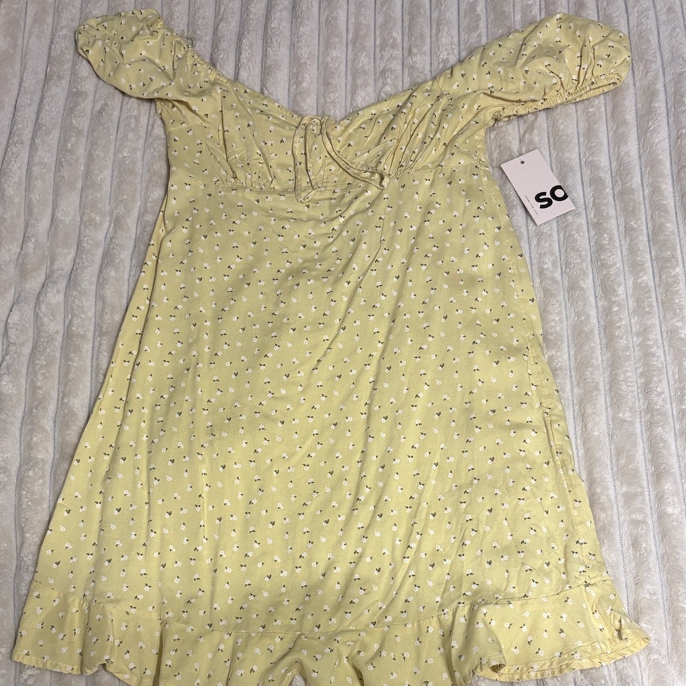 SO Yellow Floral Dress